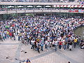 Football fans inside Arena Citi